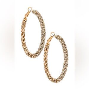 ETTIKA, CRYSTAL HOOP EARRINGS